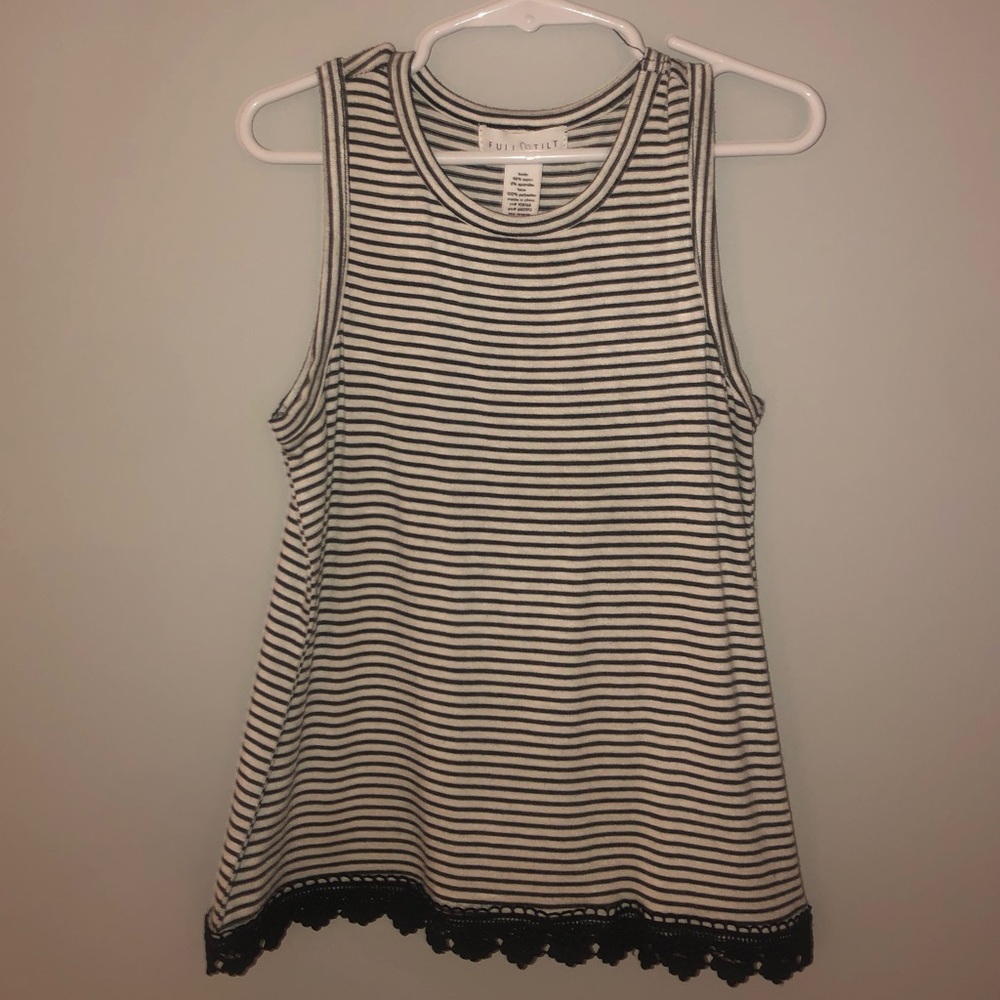 Striped/ Lace shirt